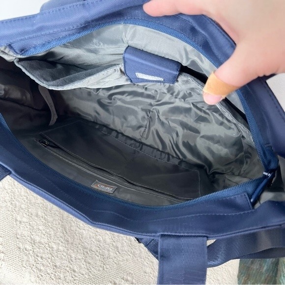 Heys HiLite Laptop Tablet Tote Bag Blue Nylon Travel Crossbody Carry On RFID - Picture 9 of 15